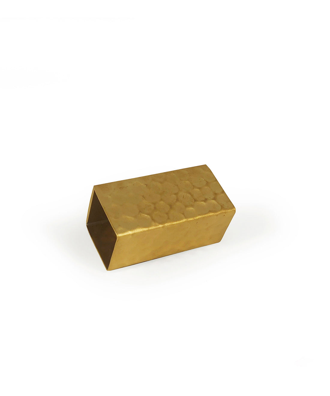 Brass Hammered Skinny Rectangle