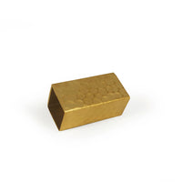 Brass Hammered Skinny Rectangle