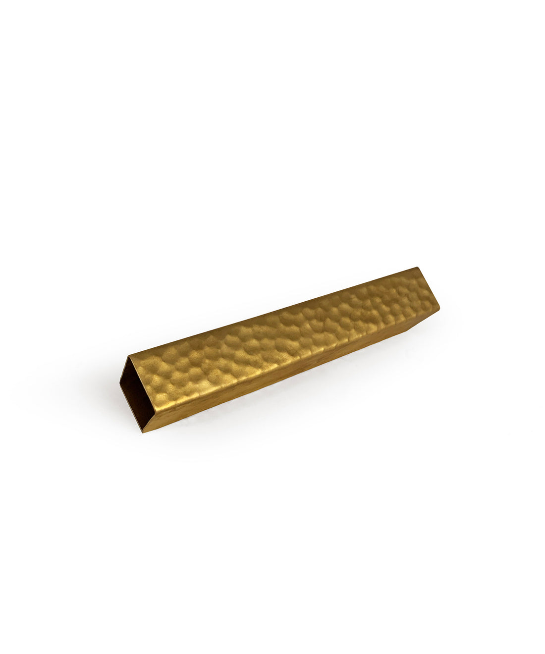 Brass Hammered Skinny Rectangle