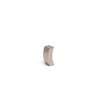 Satin Nickel Small Curve Left