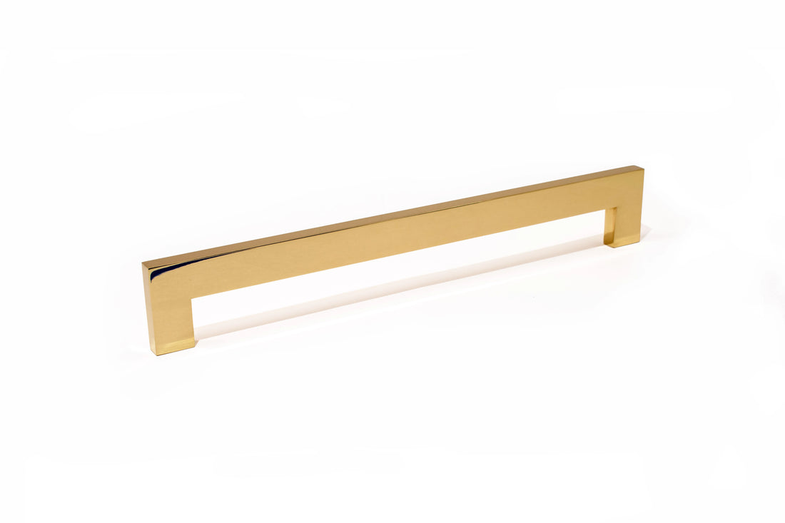 Polished Brass Block Appliance Pull