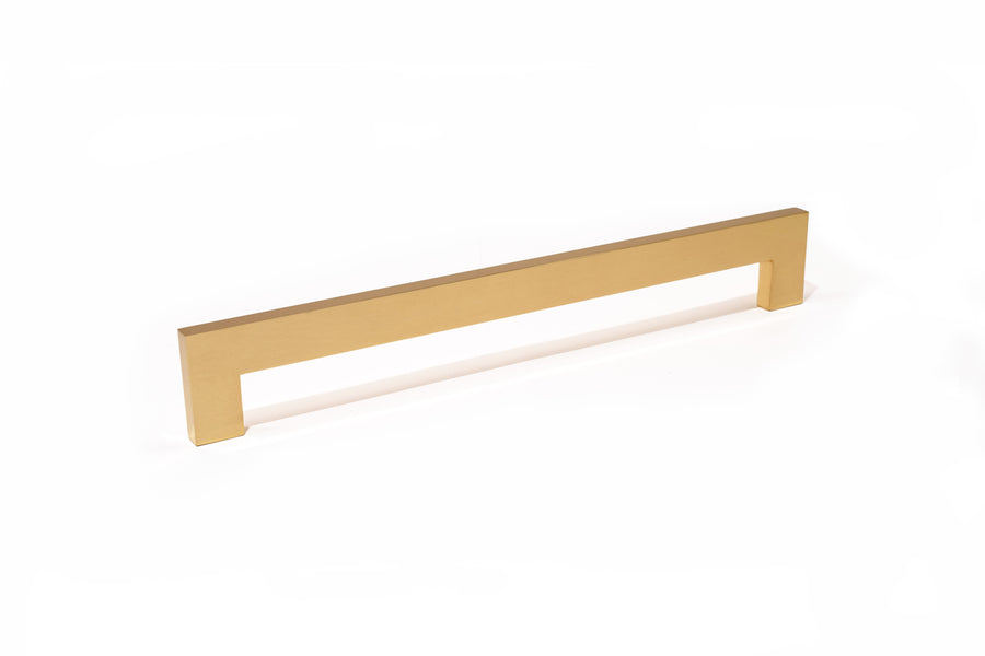 Satin Brass Block Appliance Pull