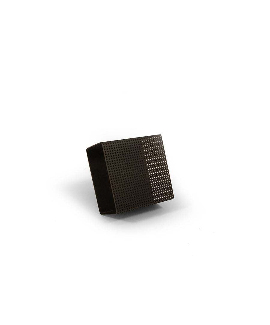 Blackened Brass Perforated Square